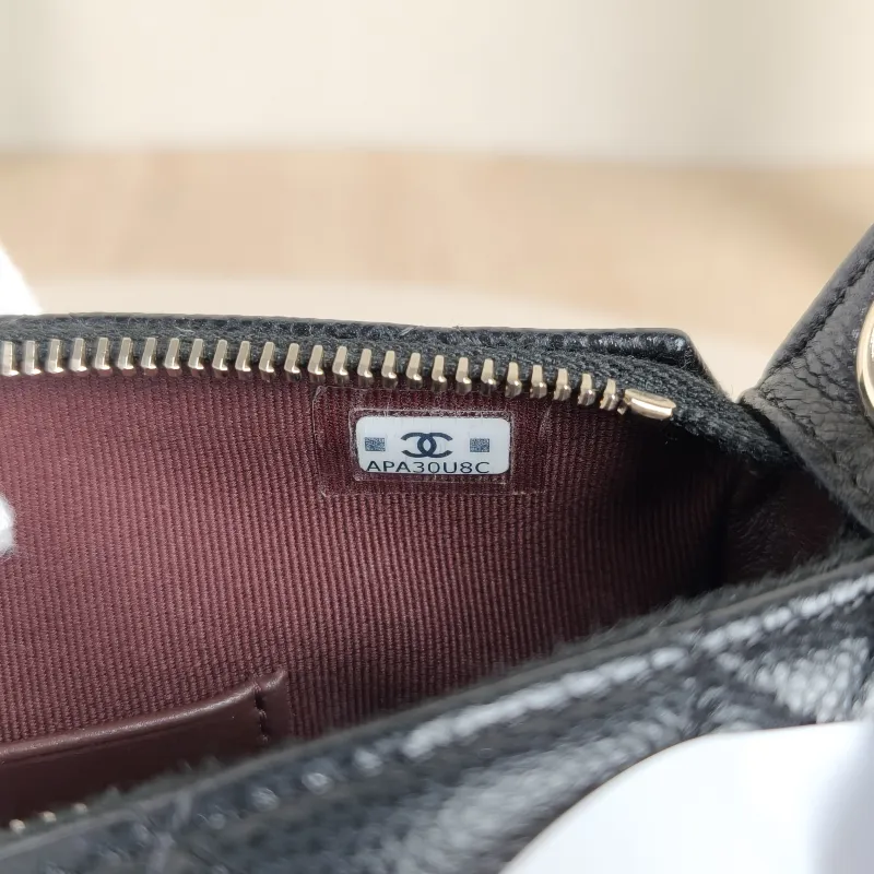 Chanel Crossbody Bag Black Grained Calfskin One Size 21 × 5.5 × 12 cm — detail view 13 of 13