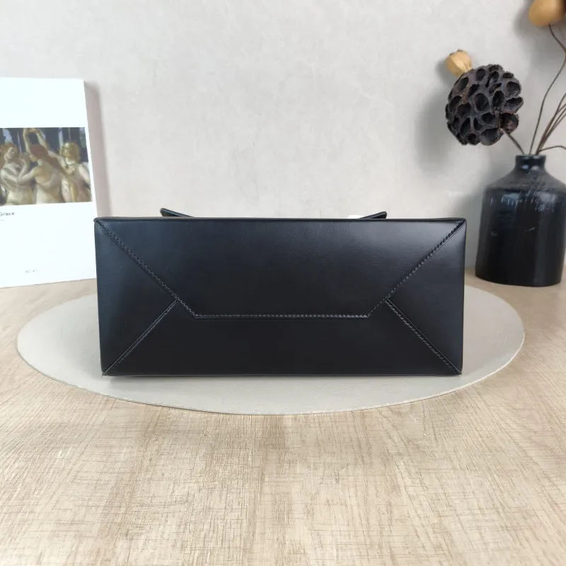 BALENCIAGA Crossbody Bag Top Handle Crossbody Bag Black Calfskin One Size 28 × 12 × 23 cm — cover view 6 of 6