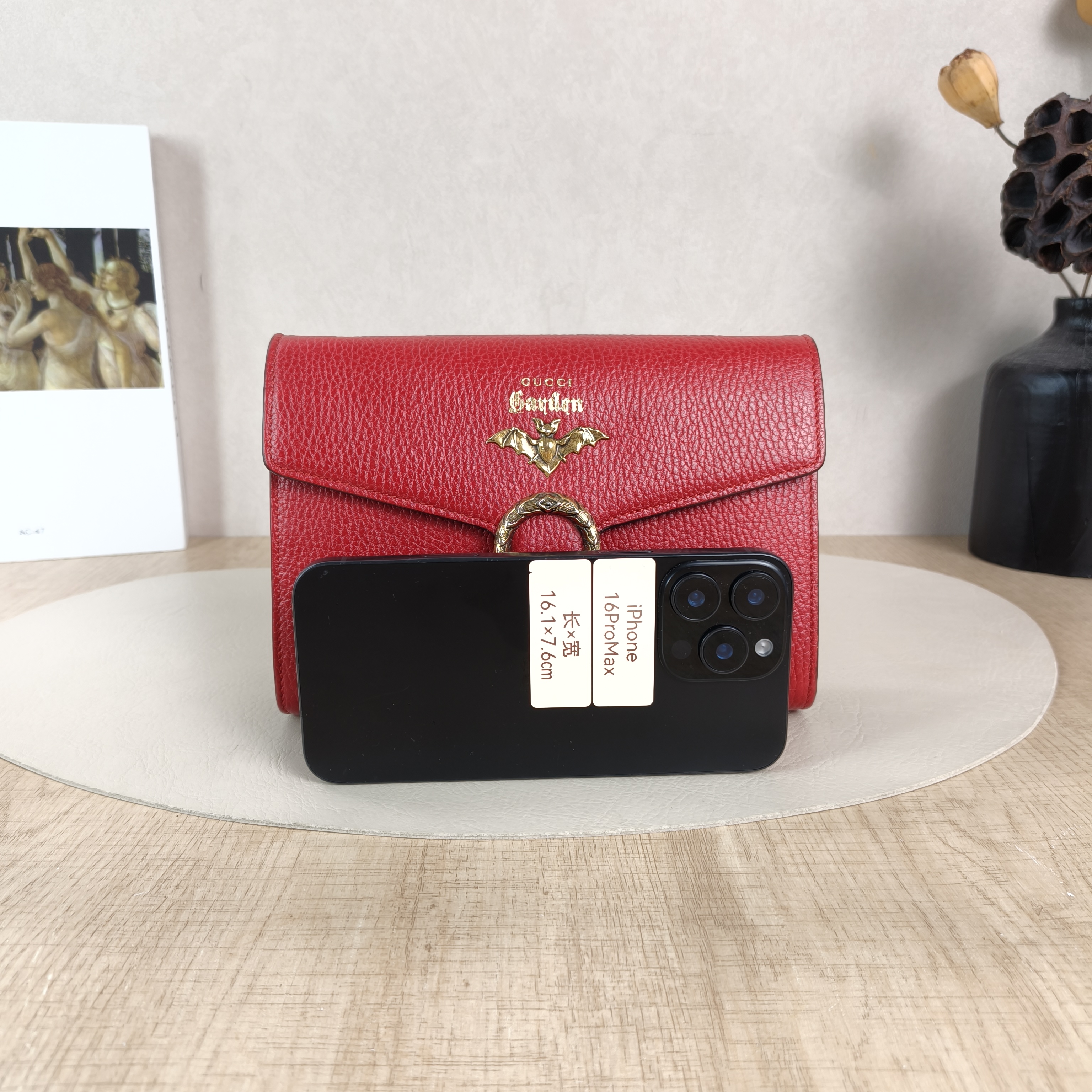 GUCCI Crossbody Bag Dionysus Collection Wallet woc Red Calfskinmini20 × 4 × 14 cm — cover view 4 of 5