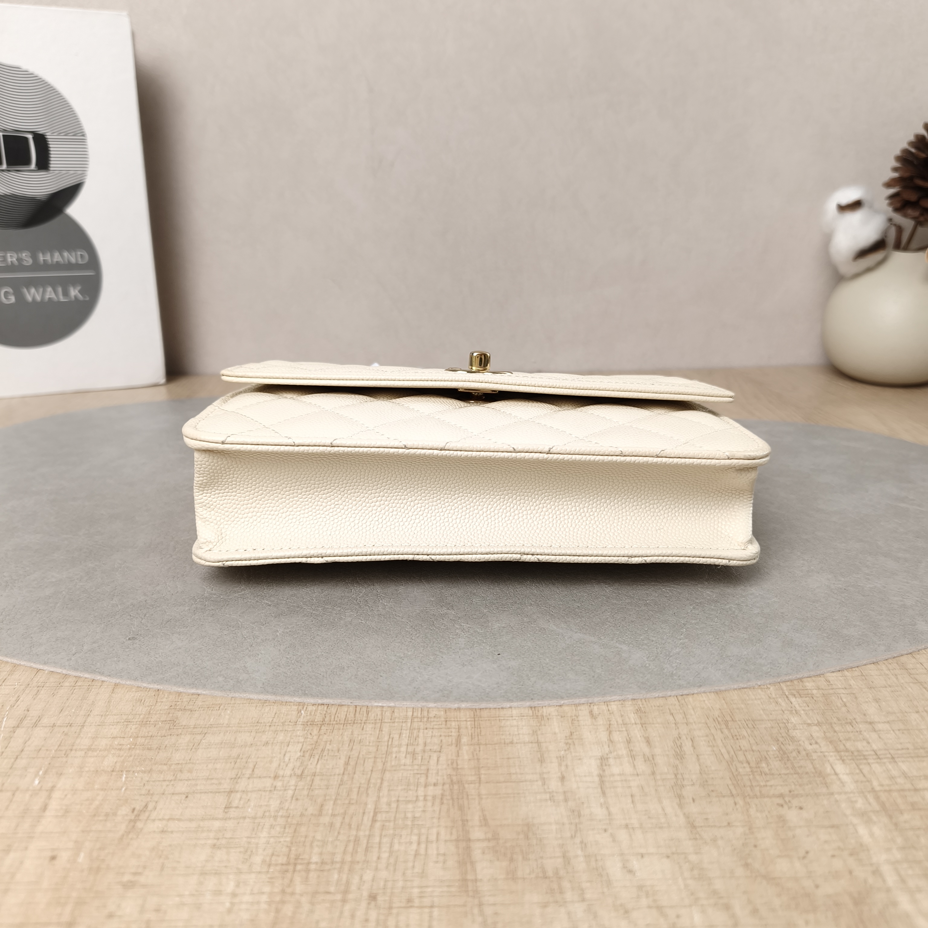 Chanel Backpack Backpack Beige Grained Calfskin One Size18.2 × 5 × 14 cm — cover view 2 of 6