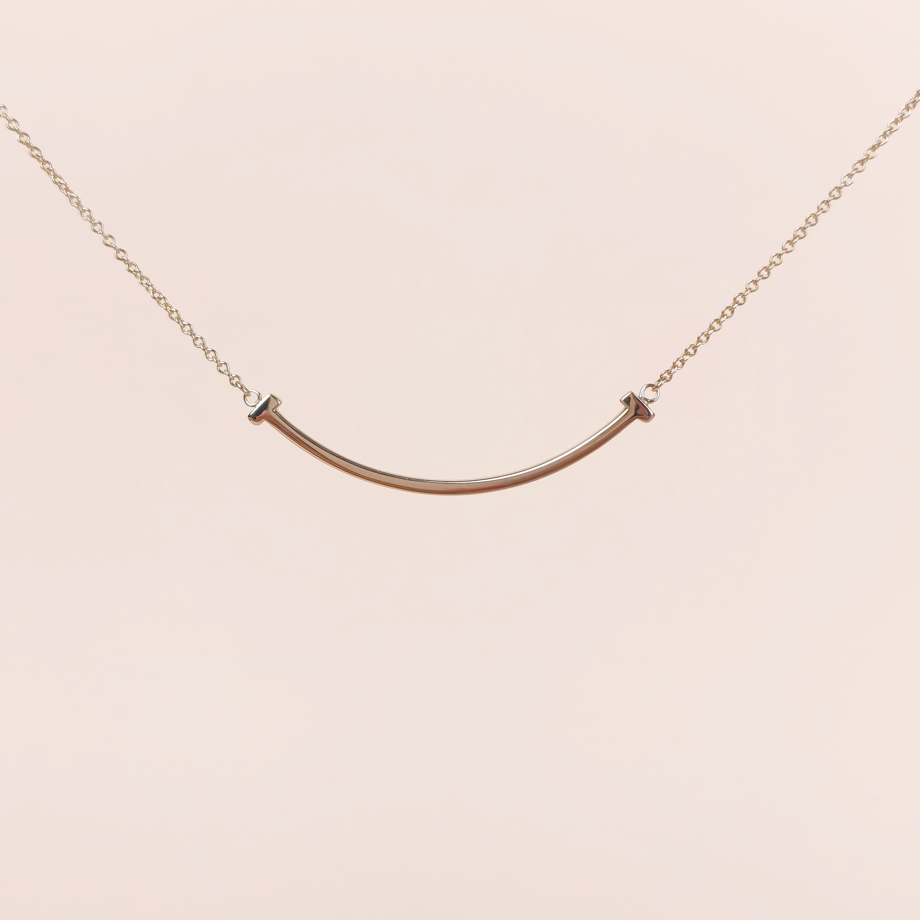 Tiffany&Co. Necklace T Collection Small Smile Necklace Gold18k Small45cm