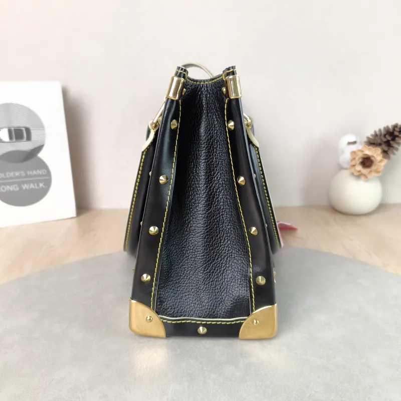 Louis Vuitton Top Handle Bag Suhali Vintage Black Lambskin One Size 36 × 12 × 22 cm — detail view 11 of 13