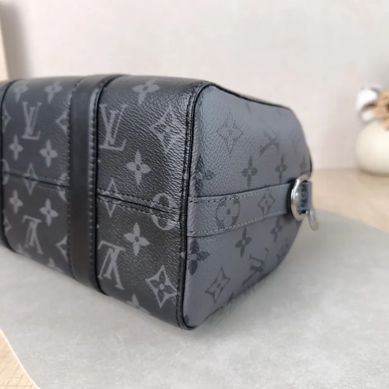 Louis Vuitton Crossbody Bag City Keepall Black PVC Medium 27 × 13 × 17 cm — detail view 7 of 11