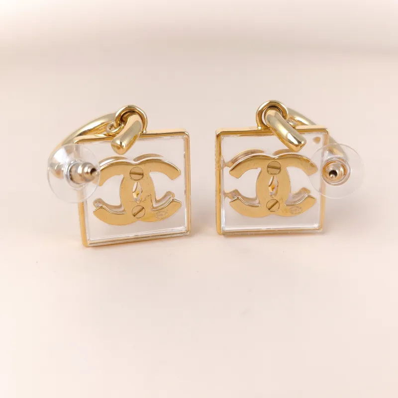 Chanel Earrings c Logo Earrings Gold · One Size — cover view 5 of 7