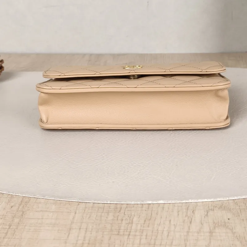 Chanel Crossbody Bag woc Collection Taupe Lambskin mini17 × 5 × 9.5 cm — cover view 6 of 6