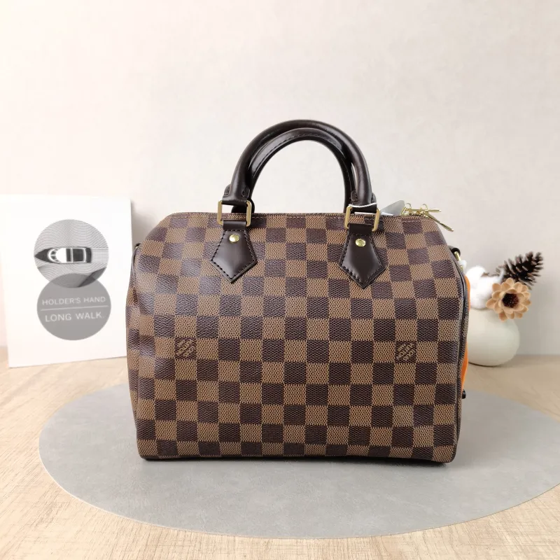 Louis Vuitton Top Handle Bag Speedy25 Shoulder Strap Edition- PVC Medium 25 × 15 × 19 cm