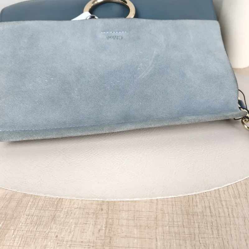 Chloé Shoulder Bag faye Crossbody Bag Grey Suede One Size 32 × 2 × 21.5 cm — detail view 12 of 12