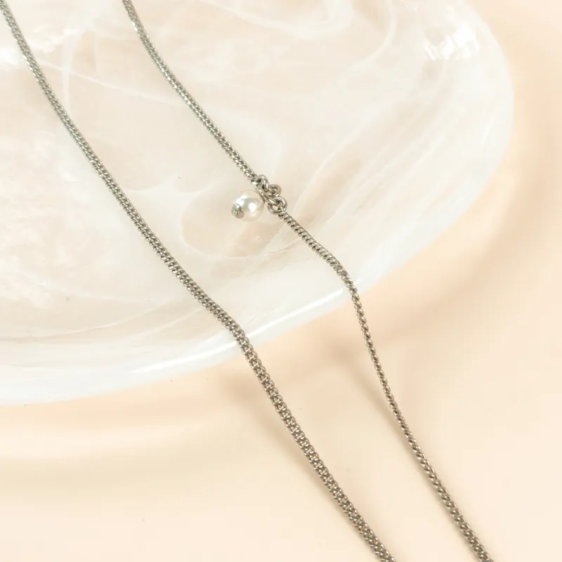 Chanel Necklace c Necklace Silver One Size60cm — cover view 5 of 9