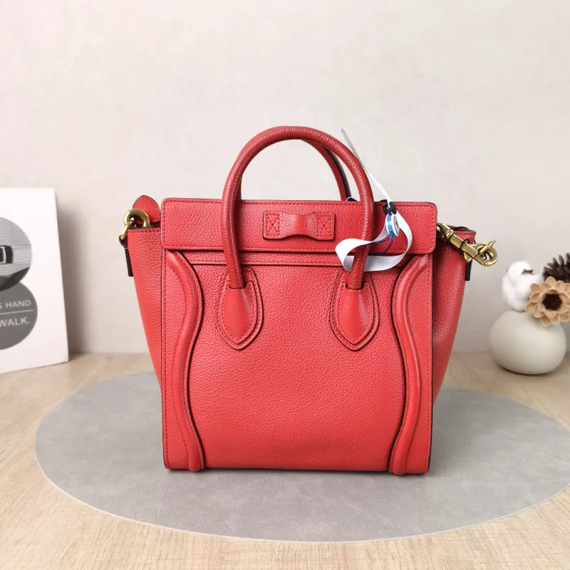 CELINE Crossbody Bag Luggage Nano Red Calfskin Small20 × 8.5 × 19 cm — cover view 5 of 6