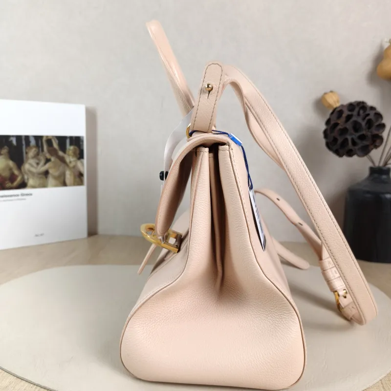 DELVAUX Top Handle Bag Brillant Pink Calfskin Medium29 × 15 × 22 cm — detail view 13 of 13