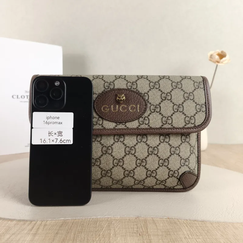 GUCCI Crossbody Bag Neo Vintage Belt Bag Monogram PVC Medium 24 × 4 × 17 cm — cover view 2 of 5