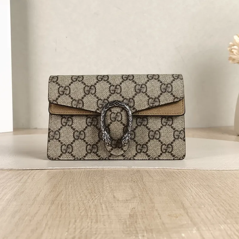 GUCCI Crossbody Bag Dionysus Monogram PV Cmini16.5 × 4.5 × 10 cm