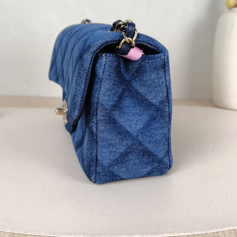Chanel Crossbody Bag Classic Flap Large Mini CF Mini Blue mini20 × 6 × 12 cm — detail view 7 of 13