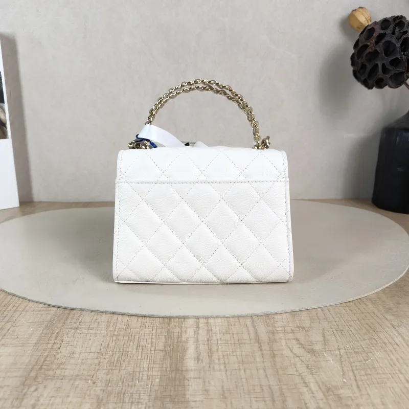 Chanel Crossbody Bag kelly White Grained Calfskin nano 15 × 5 × 11 cm — cover view 2 of 5