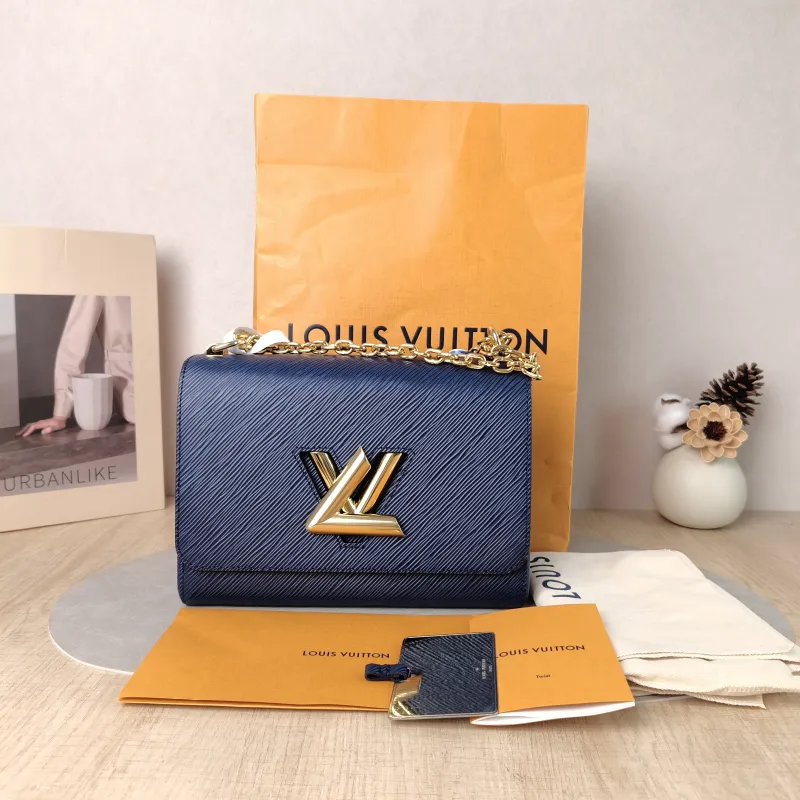 Louis Vuitton Crossbody Bag Twist Navy Epi Embossed Calfskin Medium 23 × 9.5 × 17 cm — cover view 5 of 6