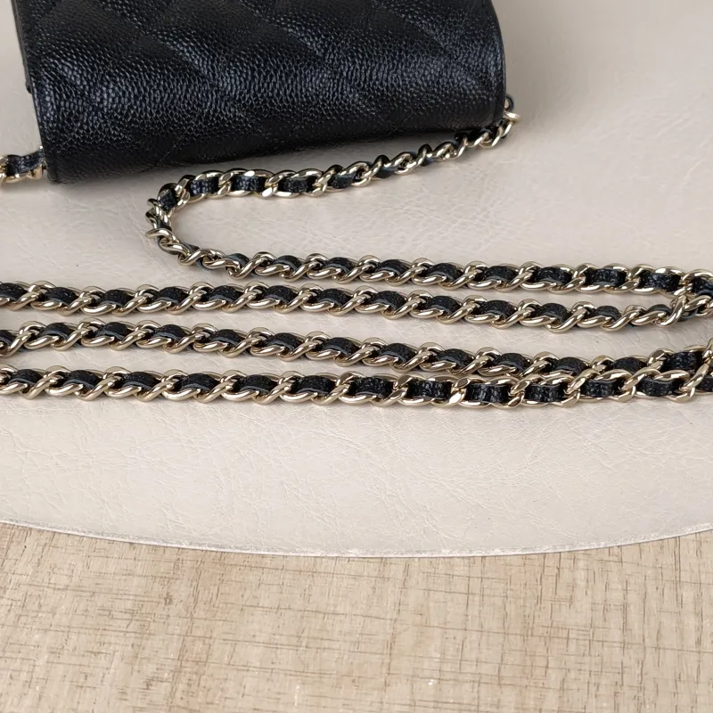 Chanel Crossbody Bag Crossbody Bag Black Grained Calfskin One Size 13 × 4 × 10 cm — detail view 5 of 13