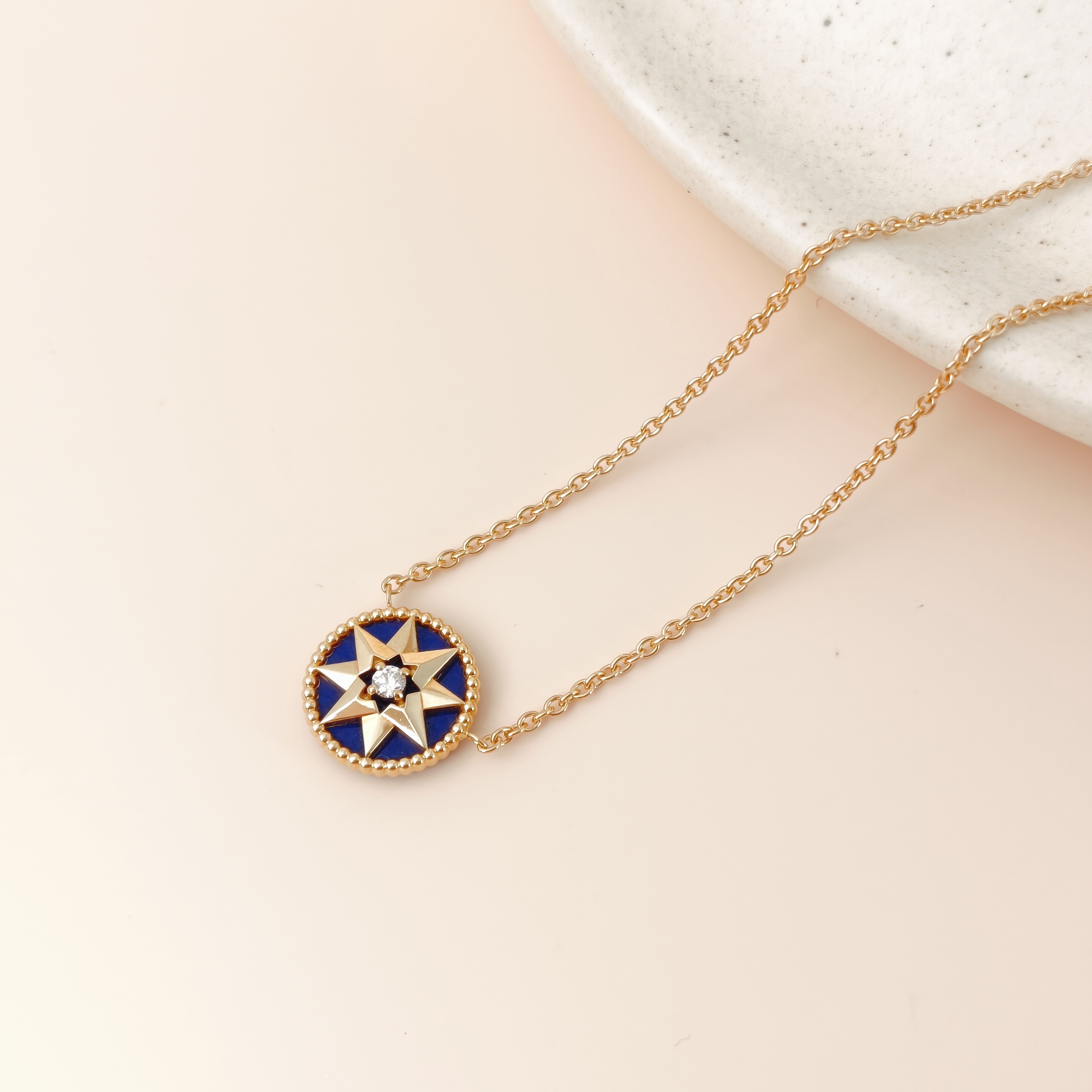 DIOR Necklace Rose des Vents Necklace 18KY ellow Gold Diamond One Size42cm — cover view 9 of 12