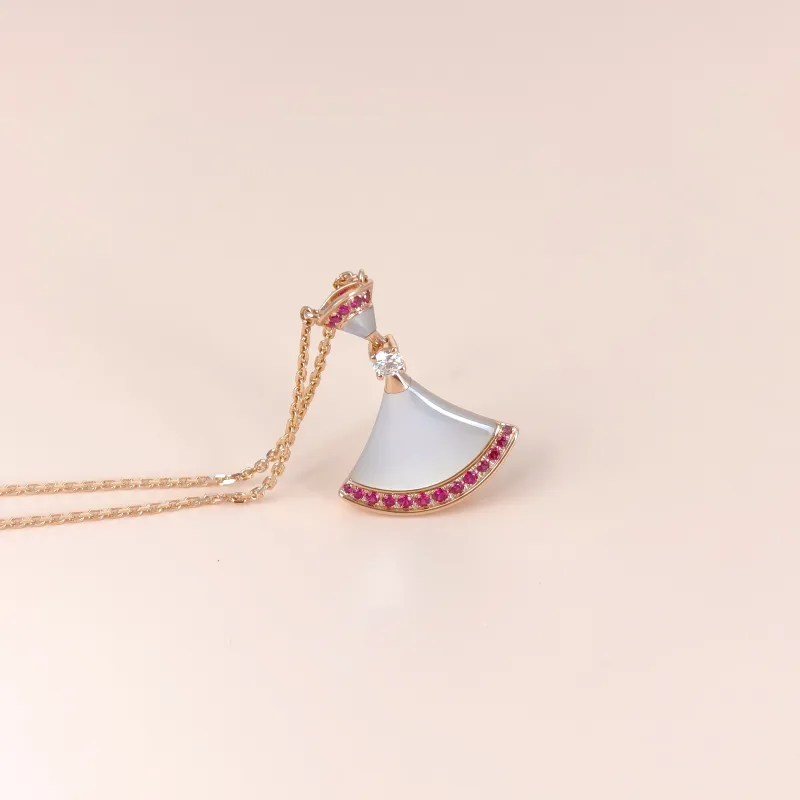 Bvlgari Necklace DIVAS’ DREAM Collection Pearl Pavé Diamond White Mother-of-Pearl Diamond18KR ose Gold Large Pendant2.8cm 43cm — cover view 4 of 10