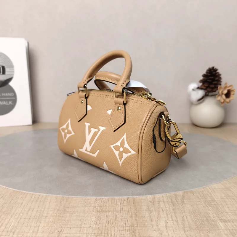 Louis Vuitton Crossbody Bag Speedy Nano · White Empreinte Embossed Calfskinnano16 × 7.5 × 10 cm — cover view 3 of 6