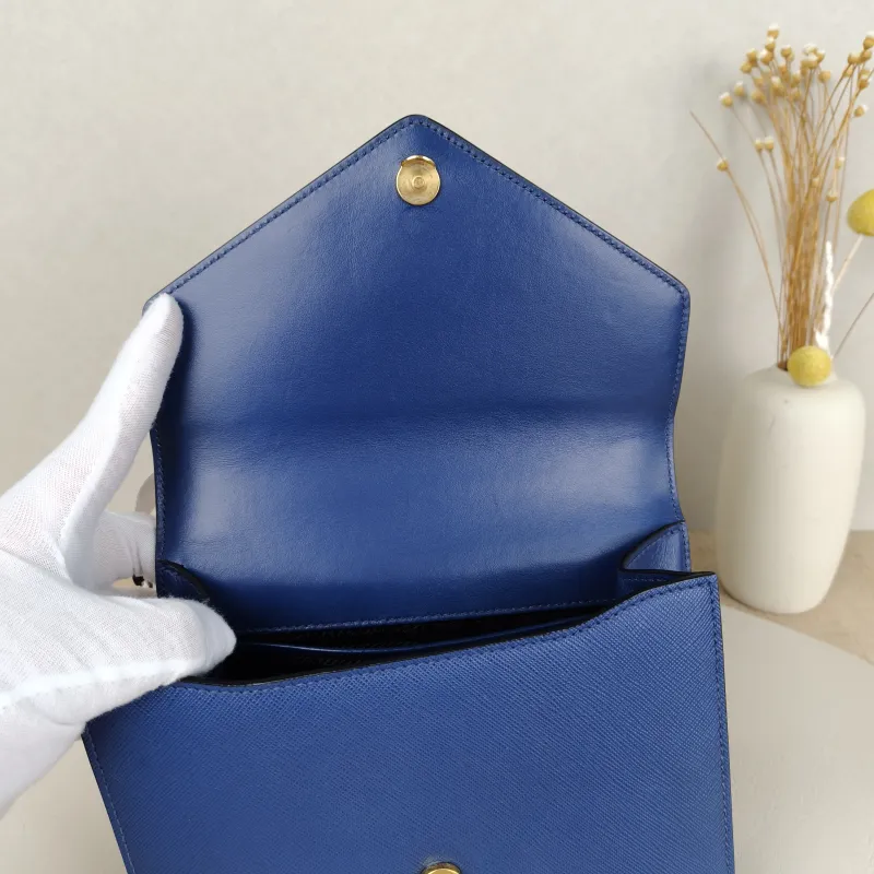 PRADA Crossbody Bag Crossbody Bag Clutch Blue Calfskin One Size20 × 7 × 14 cm — detail view 11 of 11