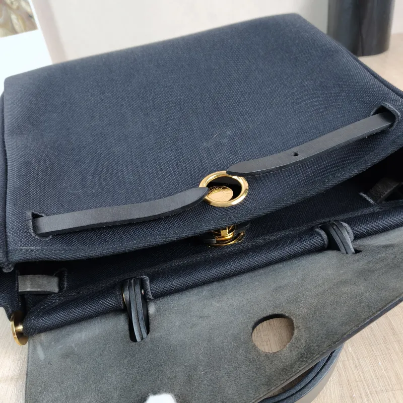 Hermès Crossbody Bag Herbag 31 Black Canvas Medium 30.5 × 11 × 25.5 cm Y — detail view 2 of 16