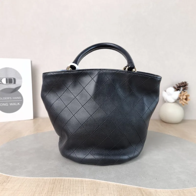 Chanel Shoulder Bag Bucket Bag Black Calfskin One Size 25 × 14 × 20 cm 27 — cover view 2 of 5