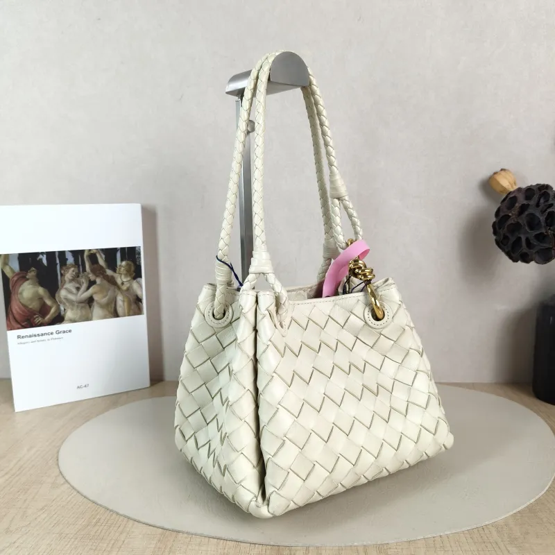 Bottega Veneta Crossbody Bag Parachute White Lambskin Small 20 × 17 × 16.5 cm — cover view 3 of 5