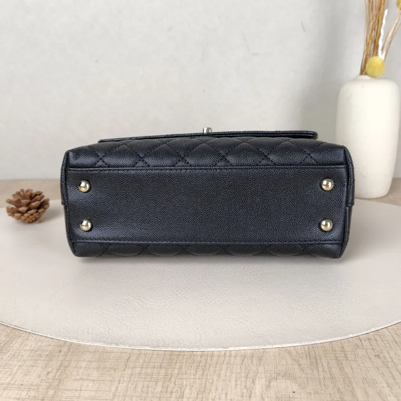 Chanel Top Handle Bag Coco Handle​Black Grained Calfskin Small24 × 10 × 14 cm — cover view 3 of 5