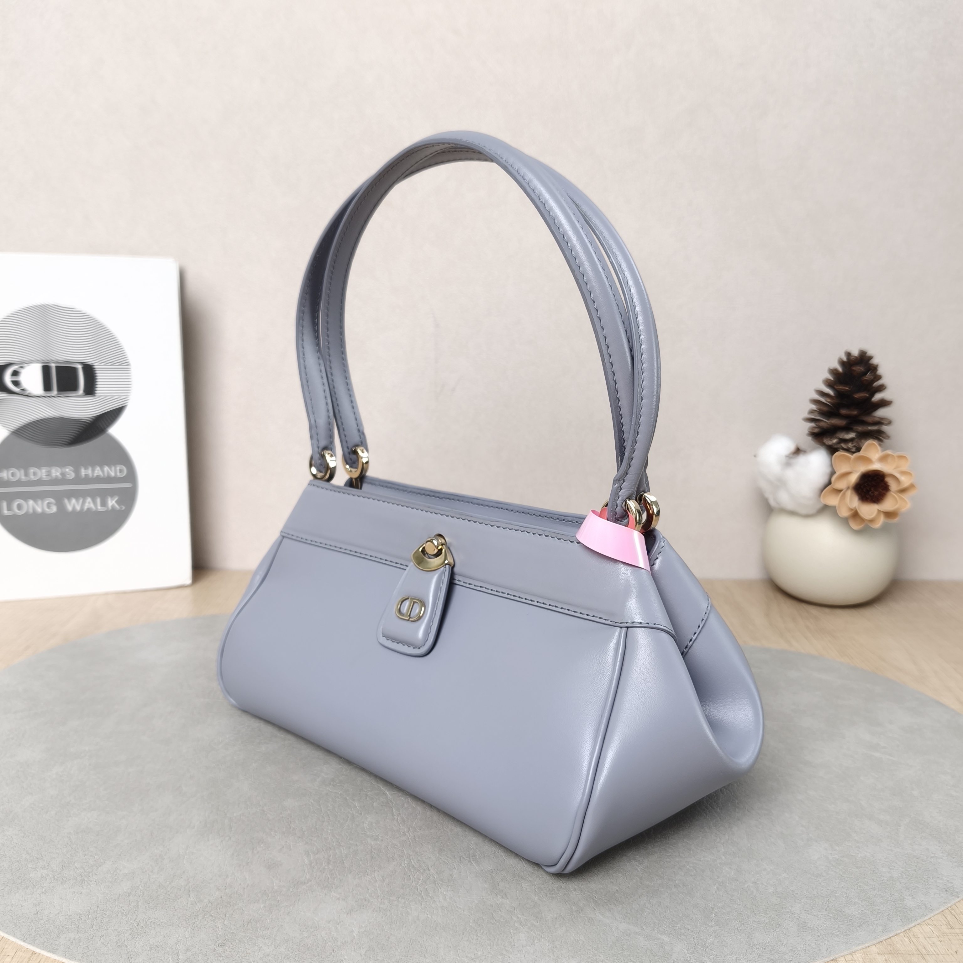 DIOR Shoulder Bag Key Shoulder Bag Blue Calfskin Small22 × 12 × 12.5 cm — cover view 4 of 5