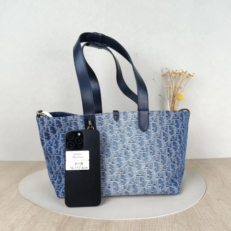 DIOR Top Handle Bag TOUJOURS Blue Medium28.5 × 17 × 21.5 cm — cover view 5 of 5