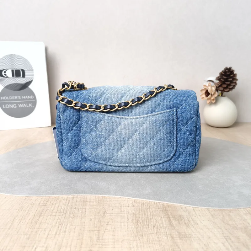 Chanel Crossbody Bag Classic Flap Large Mini CF Mini Blue mini 20 × 6 × 12 cm — cover view 2 of 5
