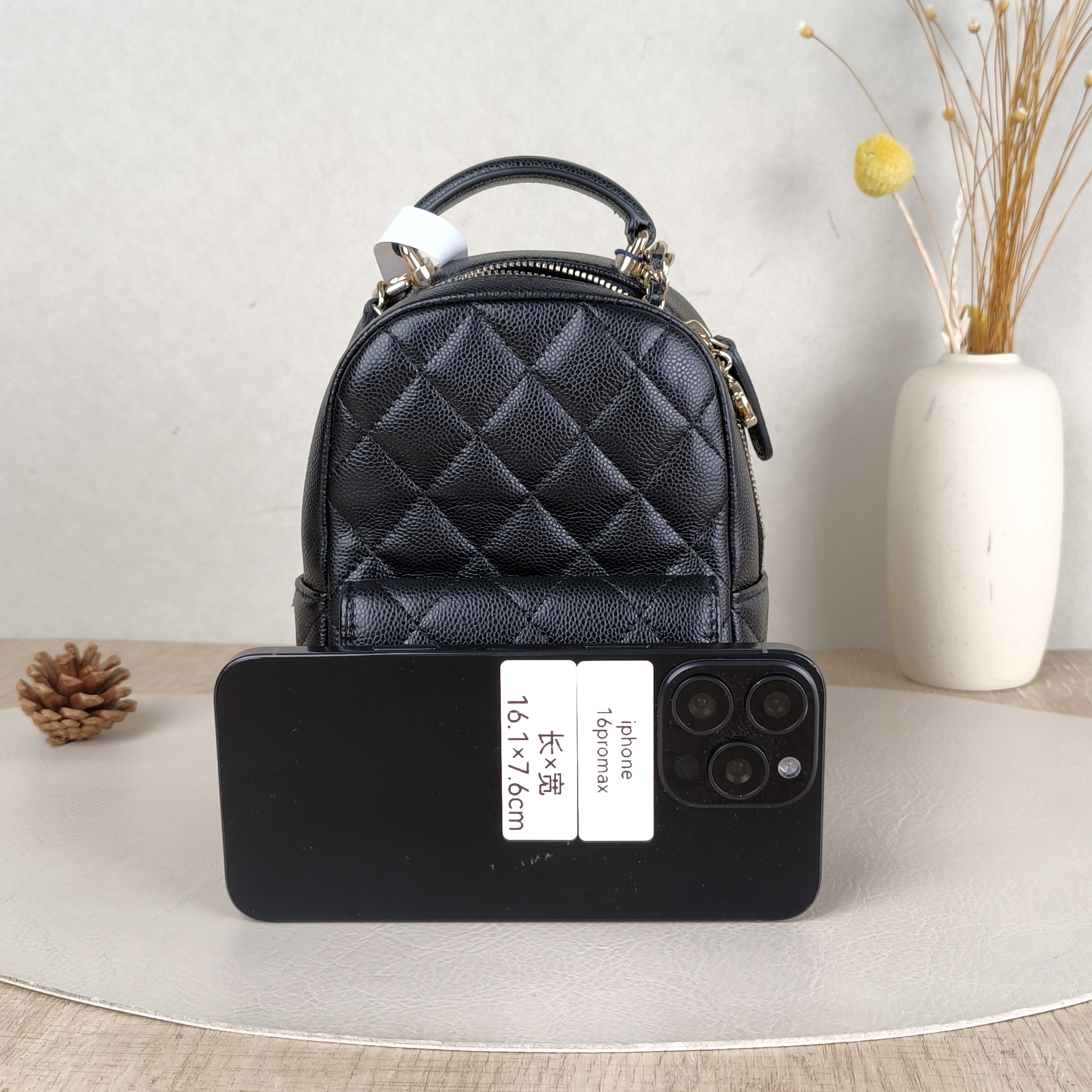 Chanel Backpack mini Backpack Collection Black Grained Calfskin One Size13 × 9 × 18 cm — cover view 3 of 5