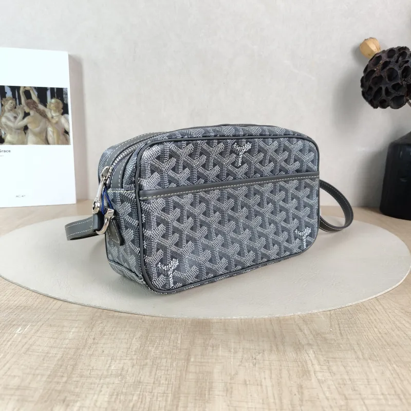 GOYARD Crossbody Bag Cap Vert Camera Bag Grey PVC Small 22 × 6.5 × 13 cm — cover view 3 of 5