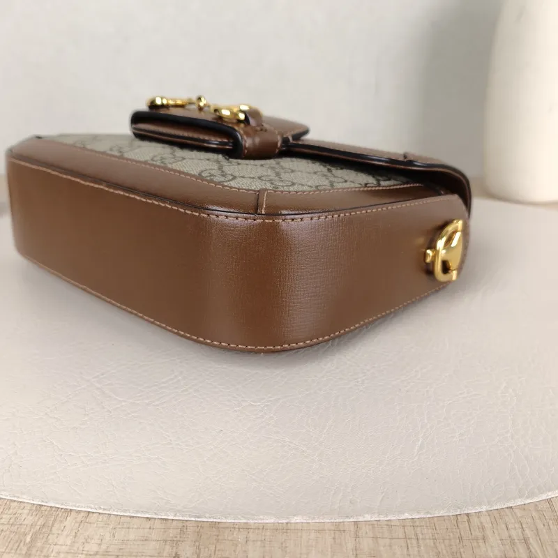 GUCCI Crossbody Bag Horsebit 1955 Horsebit Small Monogram PVC Small20.5 × 5 × 14.5 cm — detail view 8 of 12