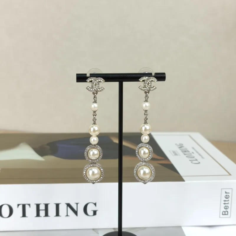 Chanel Earrings Earrings Silver Pearl One Size7.5One Size