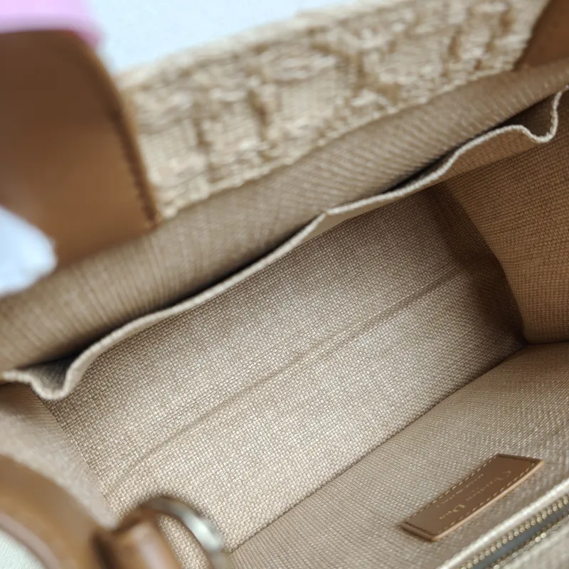 DIOR Top Handle Bag Book Tote Shoulder Strap Edition Brown Woven Small26.5 × 14 × 22 cm — detail view 3 of 11