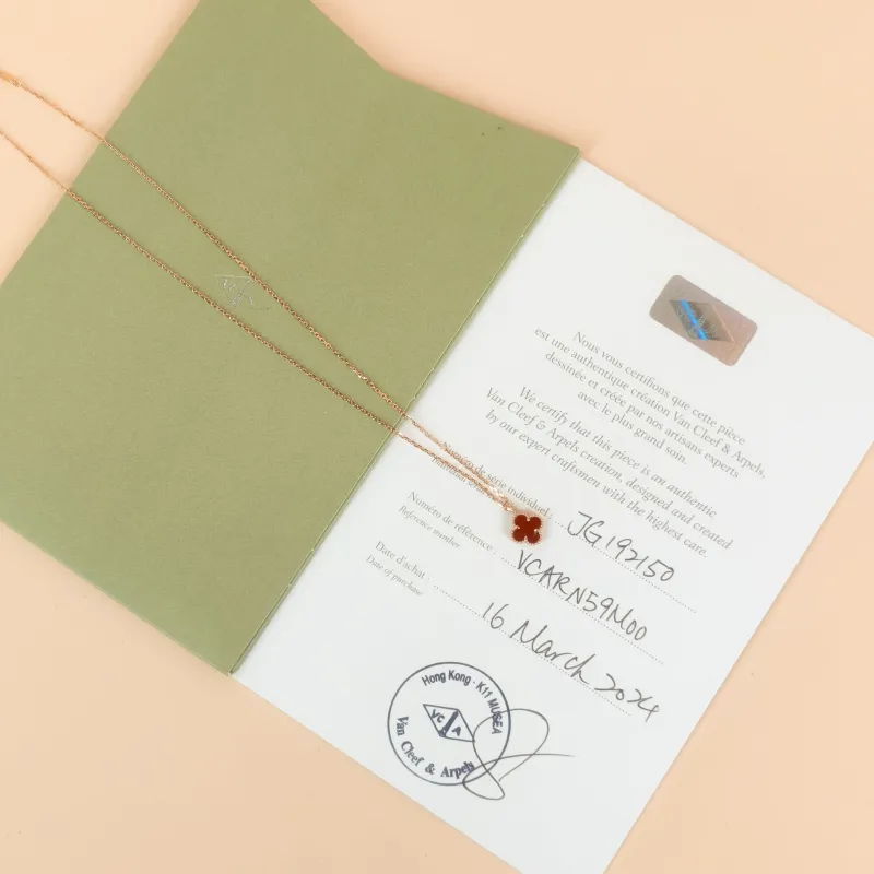 Van Cleef & Arpels Necklace Alhambra 18KR ose Gold Sweet Mini 0.95 × 0.95 × 40 cm — cover view 6 of 8