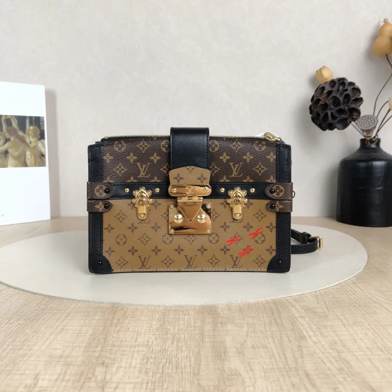 Louis Vuitton Crossbody Bag Trunk Clutch Box Monogram PV Cmini20 × 5.5 × 12 cm