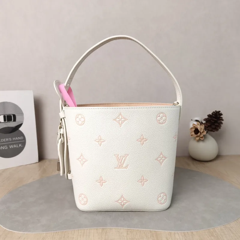 Louis Vuitton Top Handle Bag ALL IN BB White · Pink Calfskin BB 16 × 12 × 18 cm — detail view 12 of 13