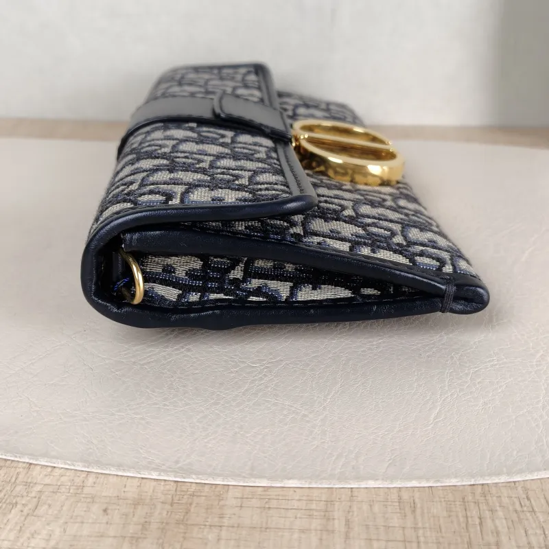 DIOR Crossbody Bag Edition Chain Shoulder Crossbody Bag Blue Canvas One Size 27.5 × 3 × 12.5 cm — detail view 8 of 12