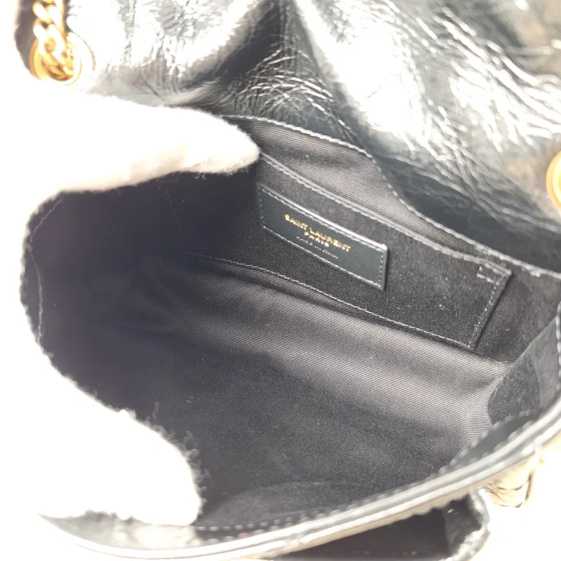 SAINT LAURENT Crossbody Bag Niki Black Waxed Leather Calfskin Mini 18 × 5 × 12.5 cm — detail view 10 of 13