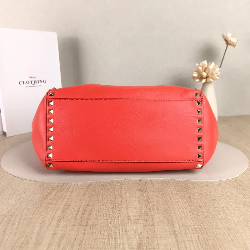 Valentino Top Handle Bag Tote Bag Red Calfskin One Size26 × 12 × 25 cm — cover view 2 of 5