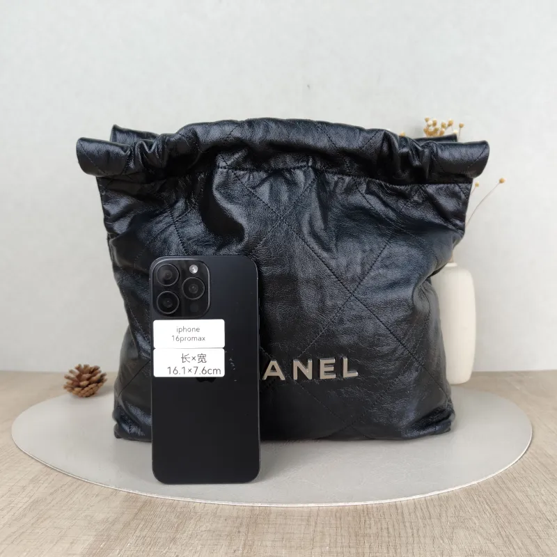 Chanel Shoulder Bag 22Bag Black CC alfskin Small 35 × 7 × 37 cm — cover view 5 of 5