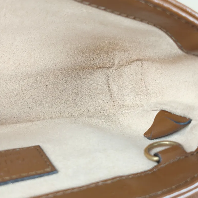 GUCCI Crossbody Bag GG Marmont Mini Marmont Mini Caramel Calfskin Mini 16.5 × 4.5 × 9.5 cm — detail view 10 of 12
