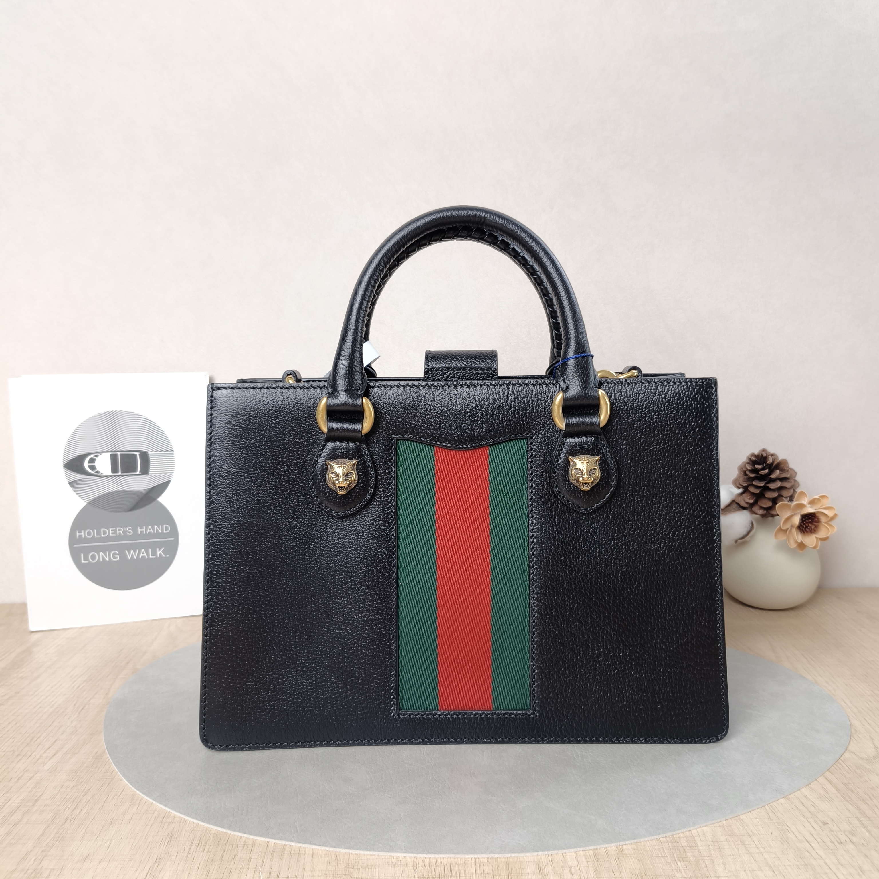 GUCCI Tote Bag Black Calfskin One Size32 × 9 × 22 cm