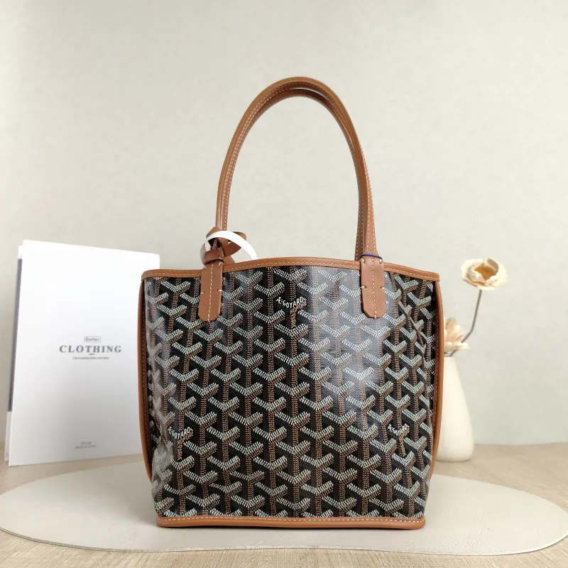 GOYARD Top Handle Bag ANJOU Shopping Tote Brown PV Cmini19.5 × 9 × 19.5 cm — cover view 4 of 5