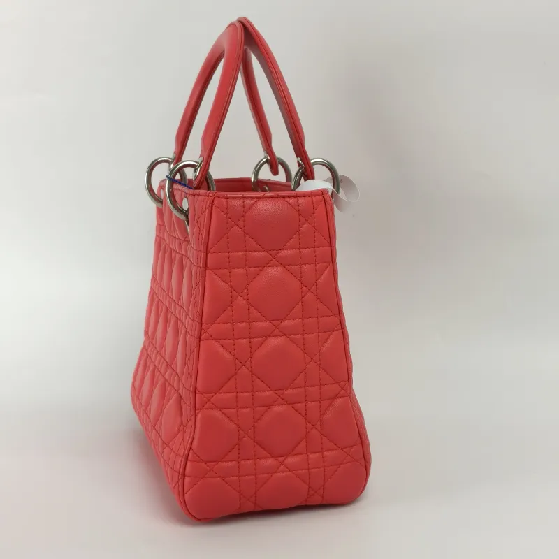 DIOR Top Handle Bag Lady Lady Dior Bag Pink Lambskin24 × 12 × 21 cm — detail view 16 of 25