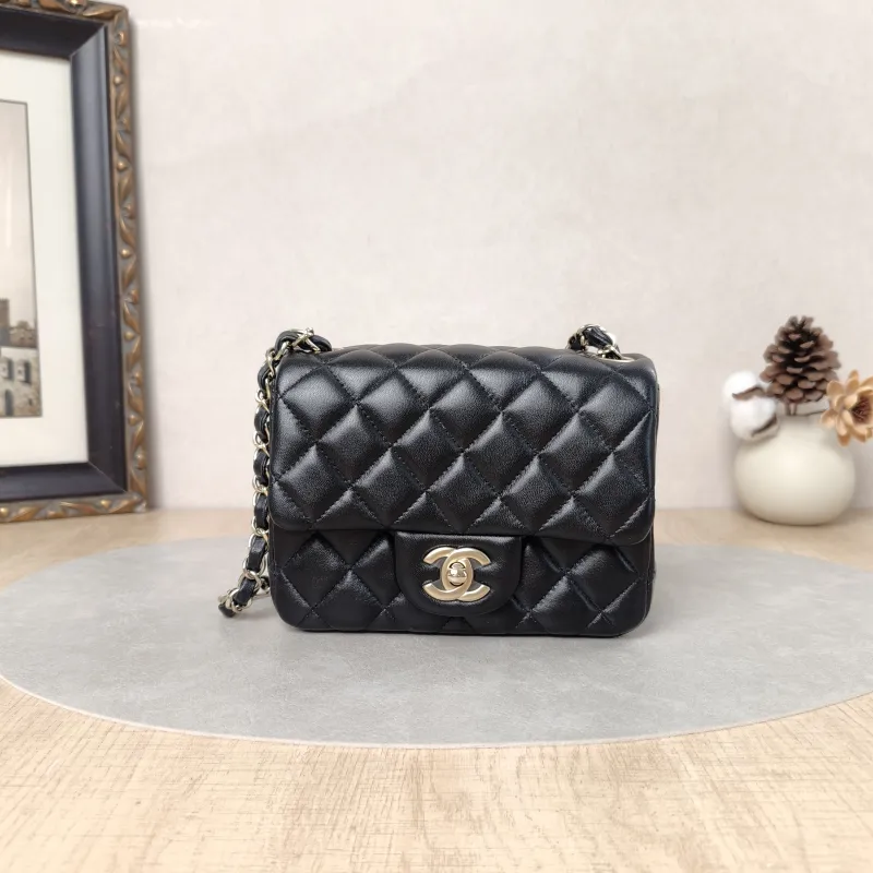 Chanel Crossbody Bag Classic Flap Mini CF Mini Black SL ambskinmini17 × 8 × 13.5 cm