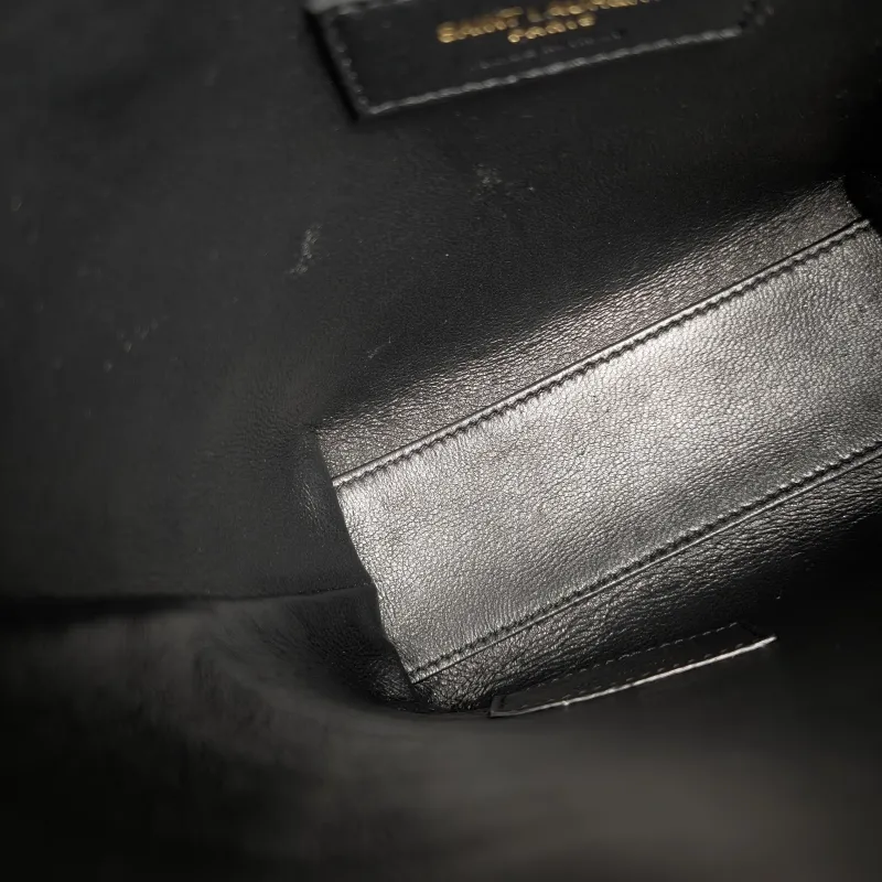 SAINT LAURENT Shoulder Bag SHOPPING Shopping Tote Black Calfskin Mini 18 × 8 × 17 cm — detail view 10 of 10