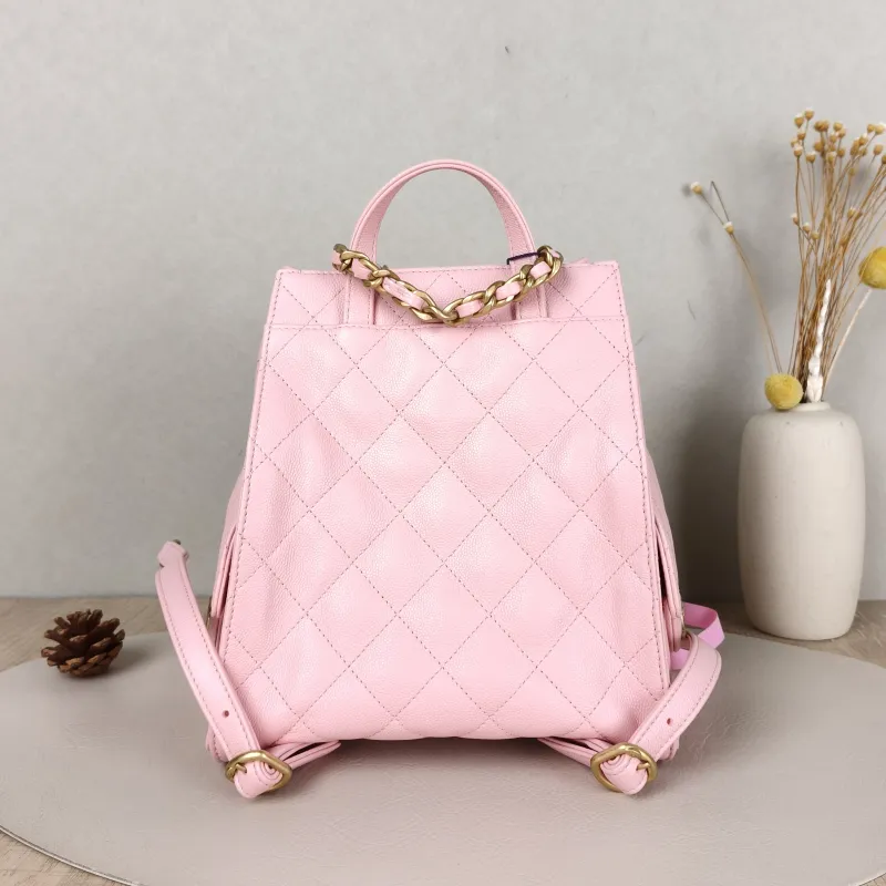 Chanel Backpack25bag Backpack Pink Grained Calfskin Medium23 × 14 × 23 cm — cover view 4 of 5